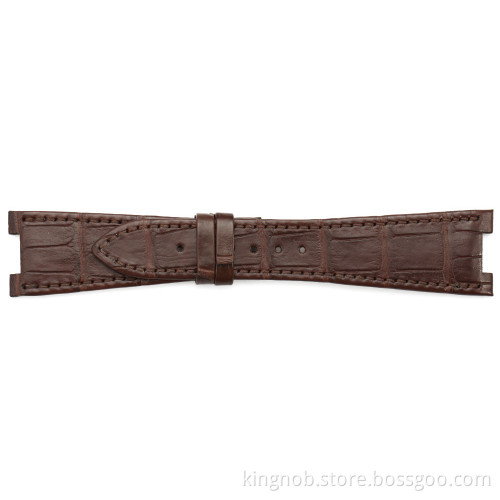 PP02 Alligator Leather Handcraft Brown Straps For PP Pearly Nautilus